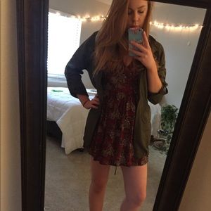 Olive green utility jacket